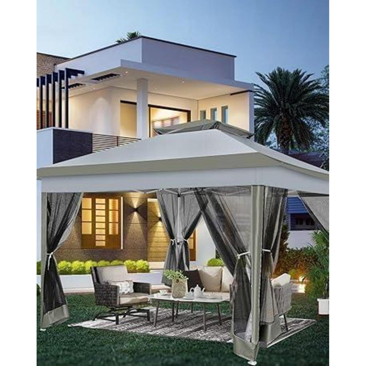 3x3 Pavillon Wasserdicht – Faltpavillon mit Seitenwänden
