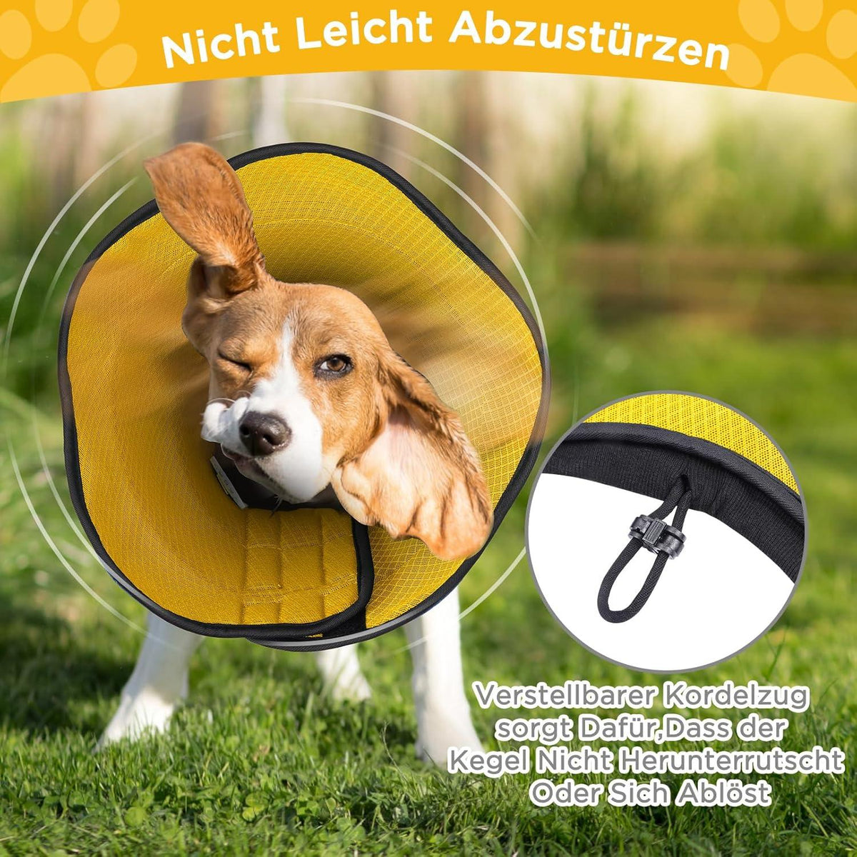 Halskrause Hund,Atmungsaktiv,Weich,Schutzkragen Hund,Nach