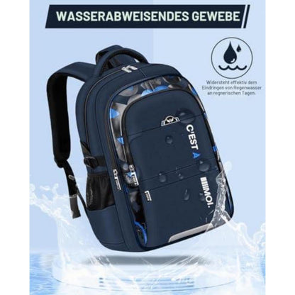 Schulrucksack Junge – Wasserdicht & Ergonomisch (Blau)