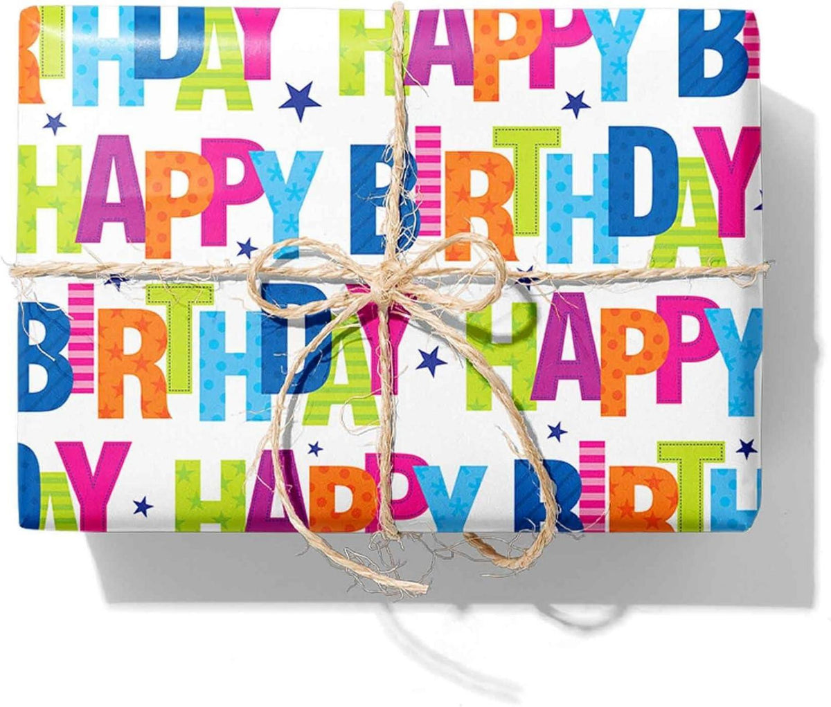 Geburtstag Geschenkpapier Set Regenbogen Glitzernde Rollen 3 Design