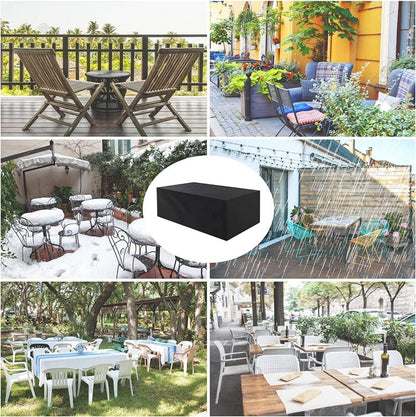 Gartenmöbel Abdeckung wasserdicht Winterfest 270x180x90CM Schwarz Oxford
