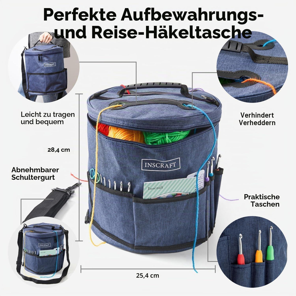Häkelset für Anfänger mit 24 Farben & Zubehör