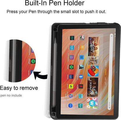 HAIHUIPI Slim Shell Clear Hülle für Amazon Fire Max 11 Tablet - Schwarzes Cover