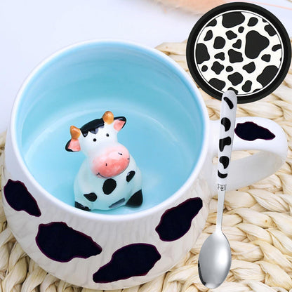 3D Tier Tasse Kuh Geschenk Frau Geburtstag Lustig Keramik Mug