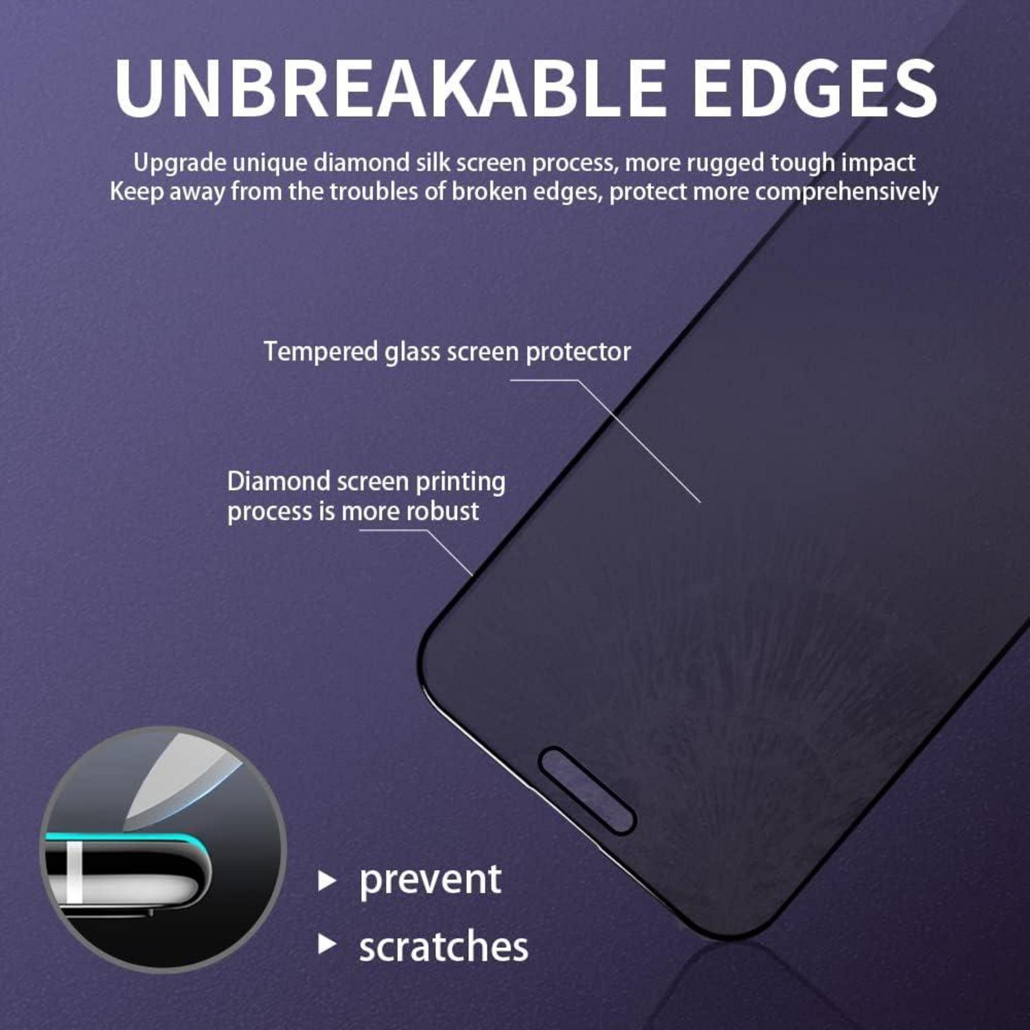 Sichtschutz Panzerglas für iPhone 15 Pro Max Regenbogen
