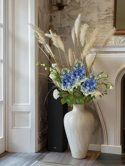 Künstliche Hortensien Rispenhortensie Set, Dekoblumen 73CM Dunkelblau