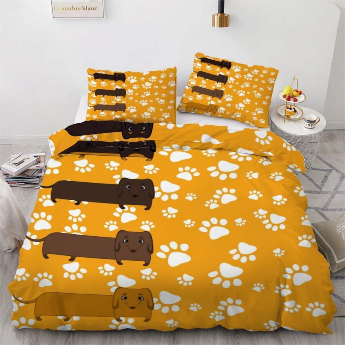 Dackel Bettwäsche Set 135x200 cm - 4-teilig Mikrofaser