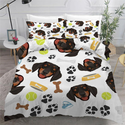 Dackel Bettwäsche Set 135x200 cm - 4-teilig Mikrofaser