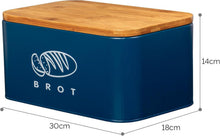 Brotkasten aus Bambus und Metall, Retro-Design, 30cm * 18cm
