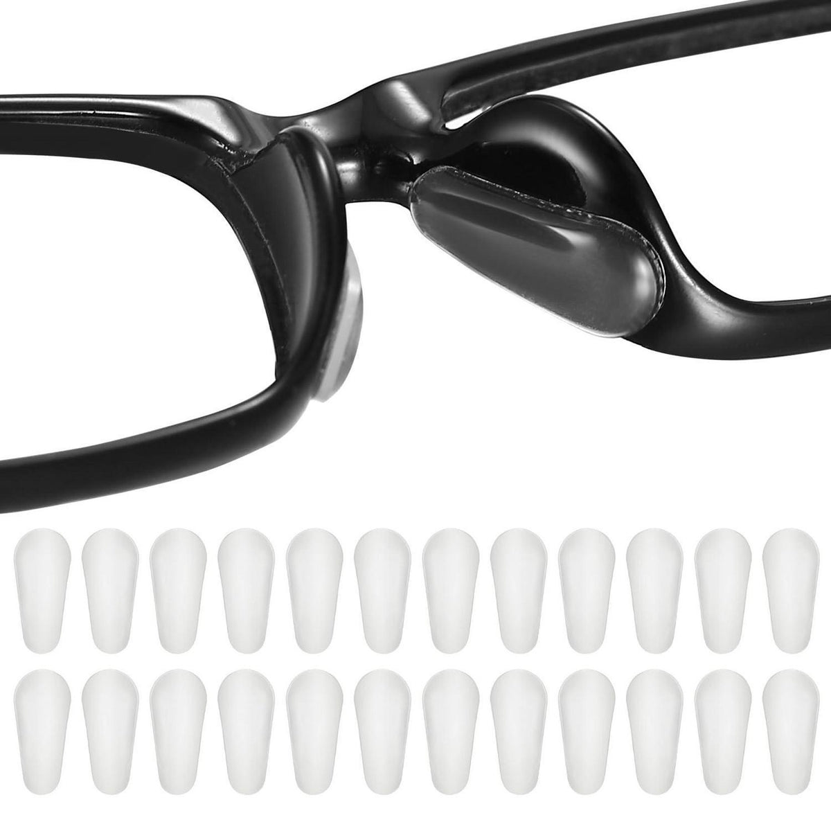 Nasenpads für Brille – 12 Paar Silikon, rutschfest & selbstklebend