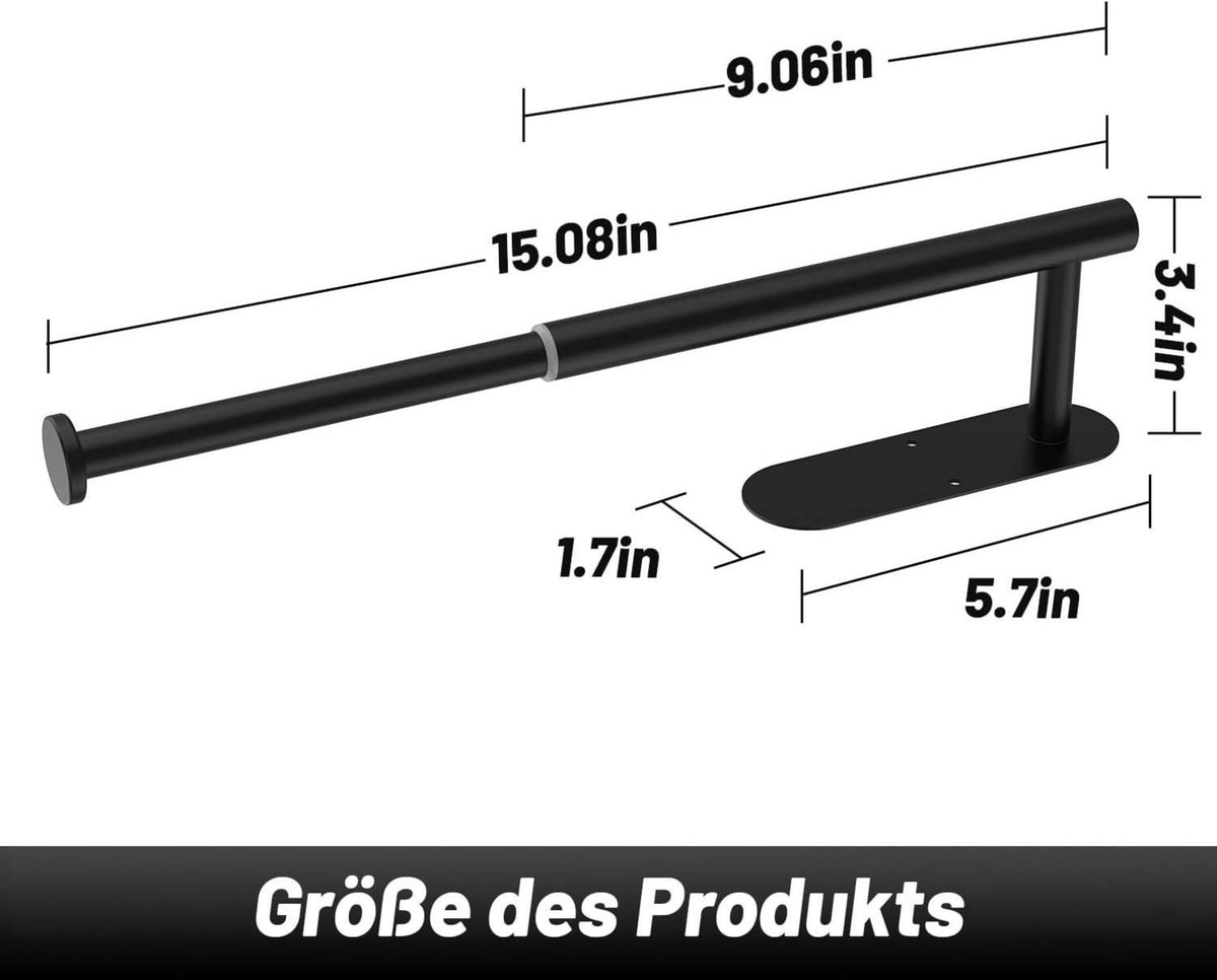 Küchenrollenhalter Einfahrbar Schwarz Edelstahl Wandhalterung Küche