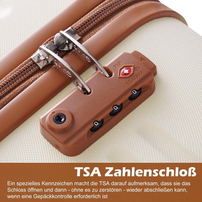 Hartschalen Koffer Set 5tlg ABS Grau/Rosa Reisekoffer Trolley