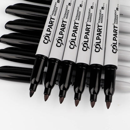 30er Pack Fine Tip Black Permanent Marker Set Waterproof & Fade-resistant