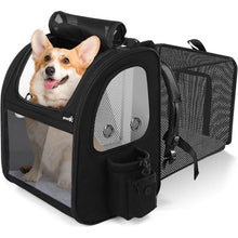 Erweiterbarer Haustierrucksack XL mit Fenster für Hunde & Katzen