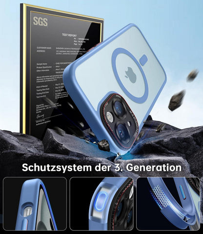 Schutzhülle iPhone 15 Plus MagSafe Integrierter Kameraschutz Blau