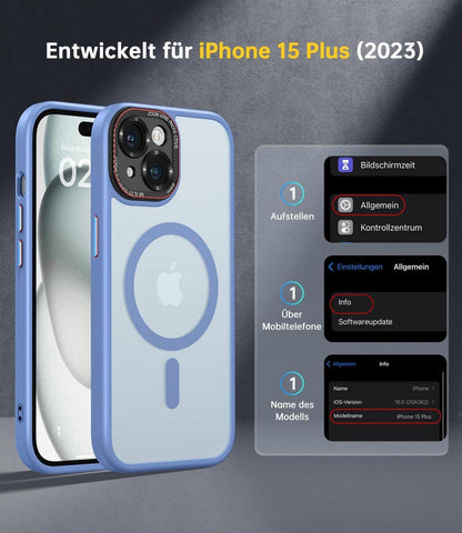 iPhone 15 Plus Hülle MagSafe Verteidiger Serie Stoßfest Blau
