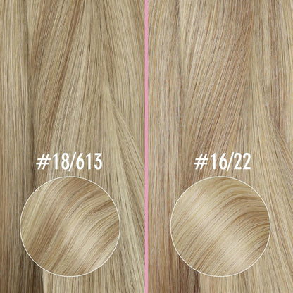 Blond Echthaar Nano Ring Extensions 40cm – #16/22