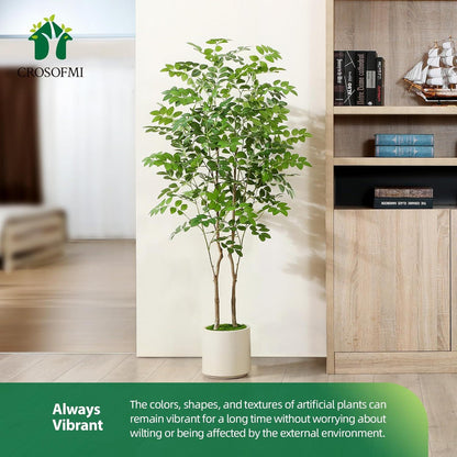 Künstliche Pflanze 150cm Tropische Plastik Topf Groß Fake Plant Home Office