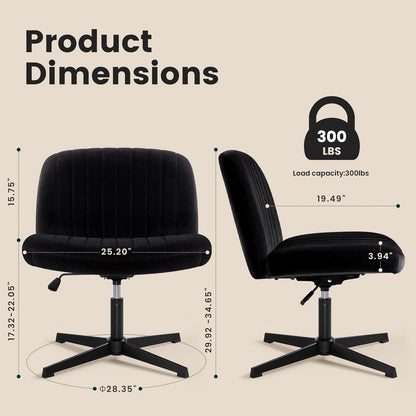 Ergonomischer Schwarzer Bürostuhl ohne