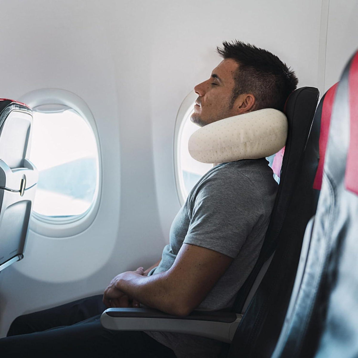 Memory Foam Reisekissen – Komfortabler Nackenkissen für Flugzeug, Auto & Zug