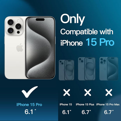 JETech iPhone 15 Pro 6,1 Zoll Schutzfolie 2 Stück