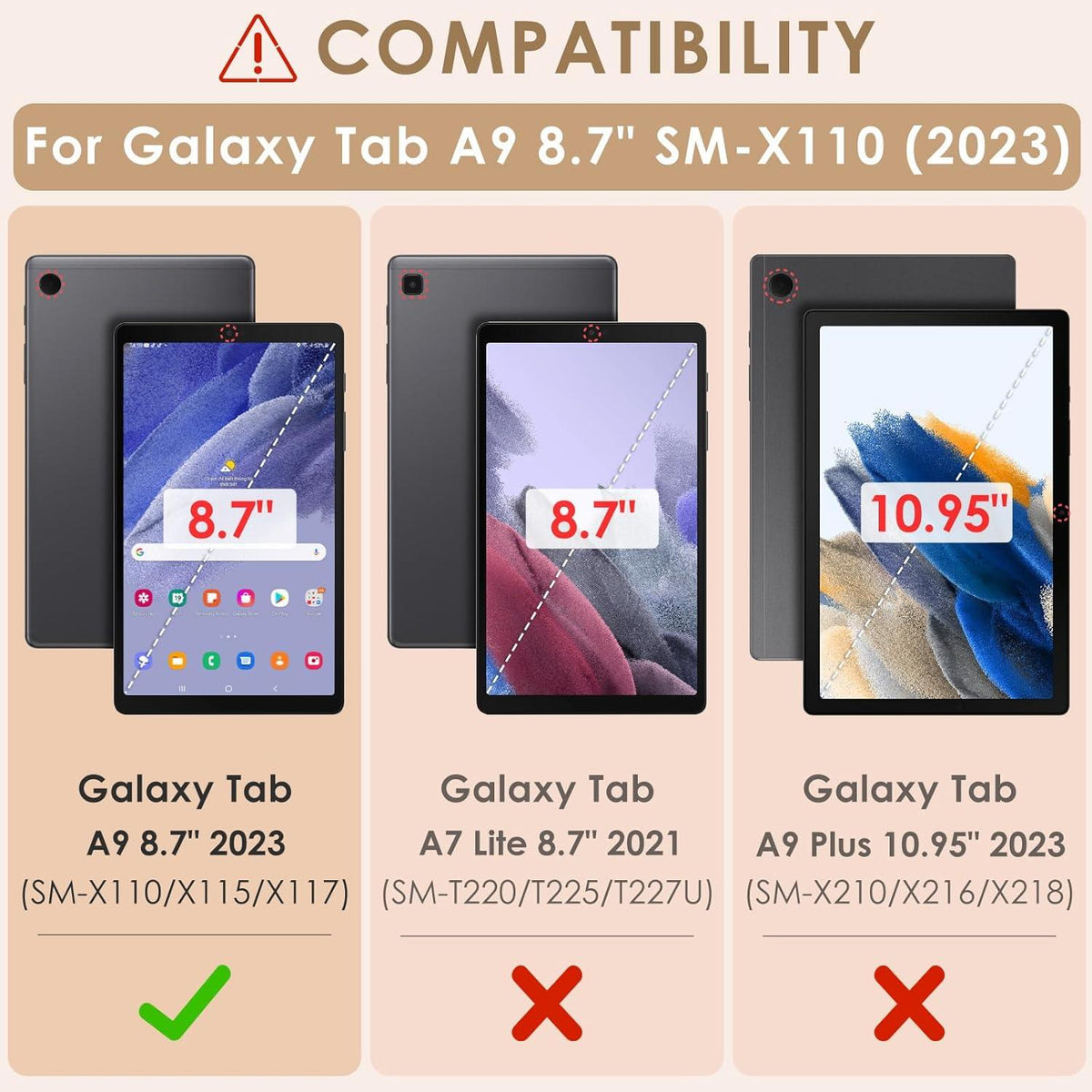 KATUMO Silikon Kinder Hülle für Samsung Galaxy Tab A9 8,7