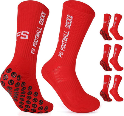 Anti-Rutsch Fußballsocken Atmungsaktiv Sportsocken 3 Paar