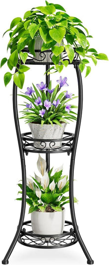 Blumenständer Metall 3 Etagen Pflanzenregal Indoor Outdoor