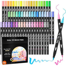 56er Pastell Brush Pen Set für Kinder und Erwachsene