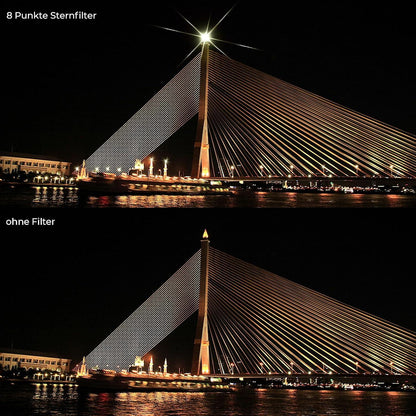 77mm Variabler Sternenlichtfilter 4 & 8 Punkte für Fotografie im Freien