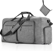 Faltbare Reisetasche 65L Sporttasche mit Schuhtasche - Lila