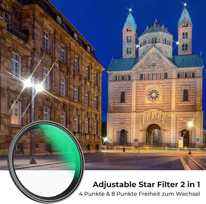 Variabler Sternfilter 52mm für Sternenlichteffekte 4 & 8 Punkte