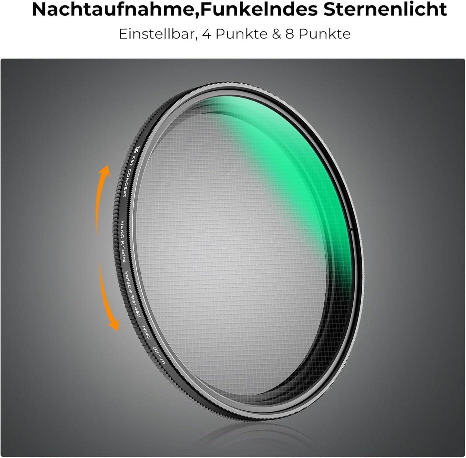 58mm Variabler Sternfilter für individuelle Starlight-Effekte