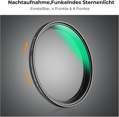 58mm Variabler Sternfilter für individuelle Starlight-Effekte