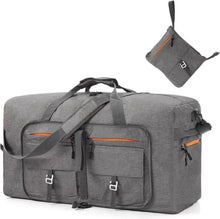 Faltbare Reisetasche 65L mit Schuhtasche Grau Sporttasche