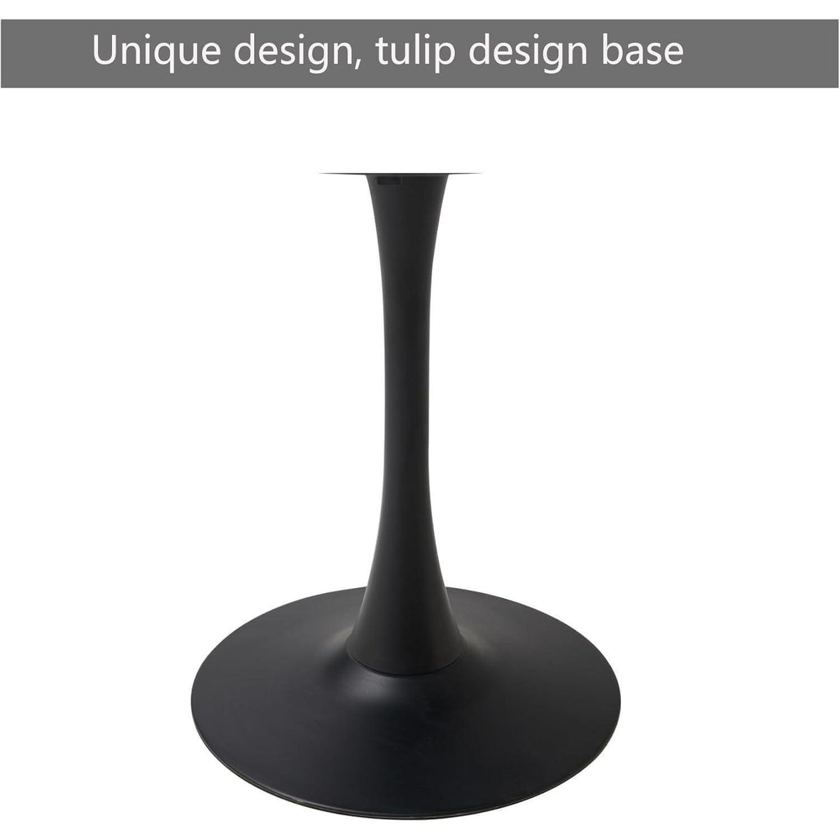 Moderner runder Esstisch – Schwarz, 110cm Durchmesser