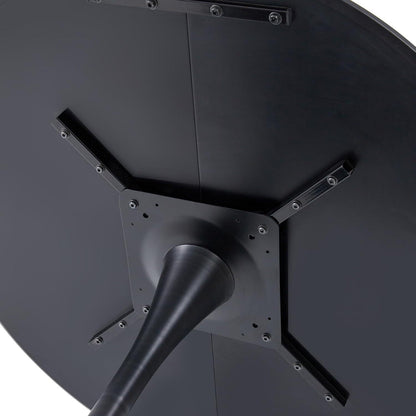 Moderner runder Esstisch – Schwarz, 110cm Durchmesser