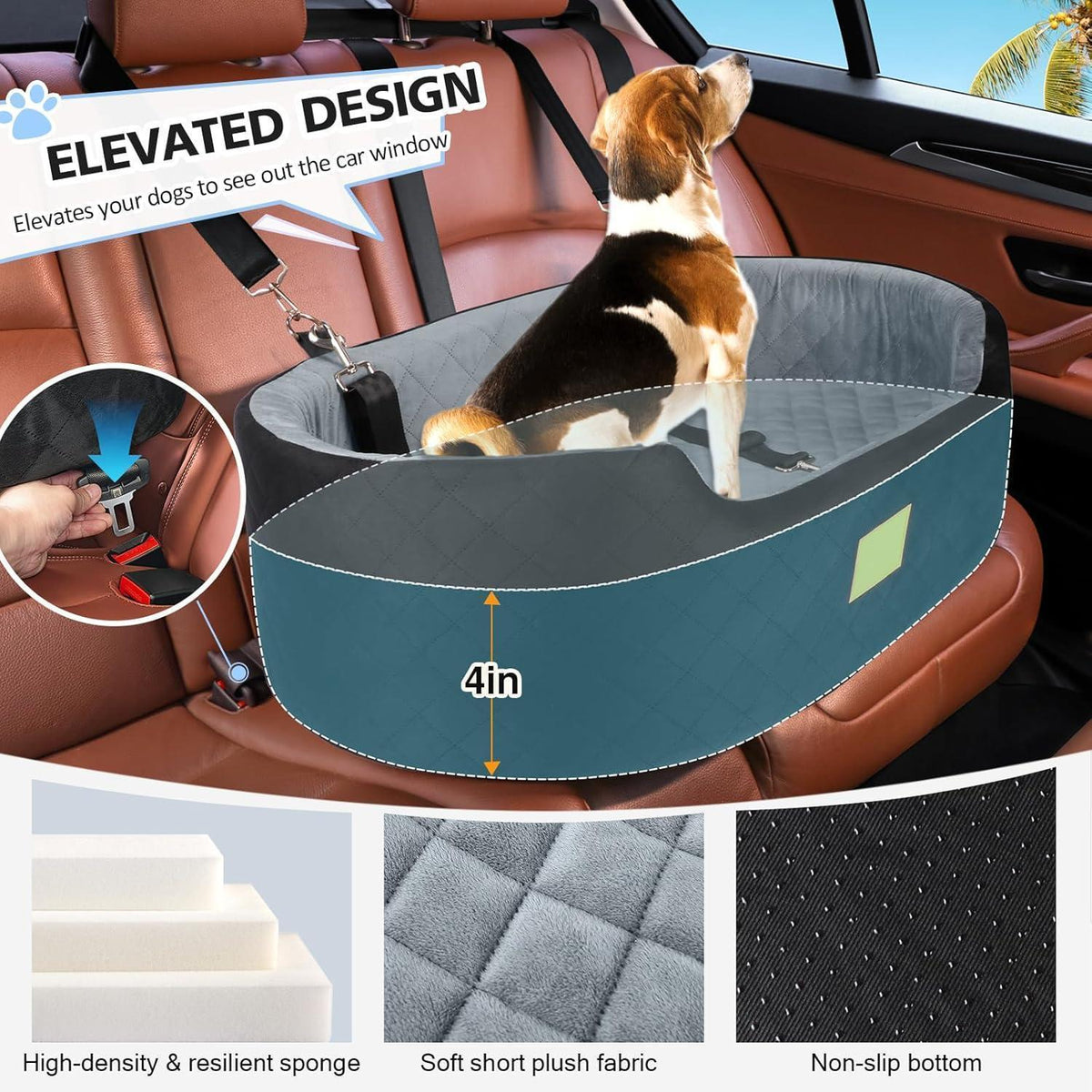 Hundesitz Auto – Sicher & Komfortabel für Große/Mittel Hunde