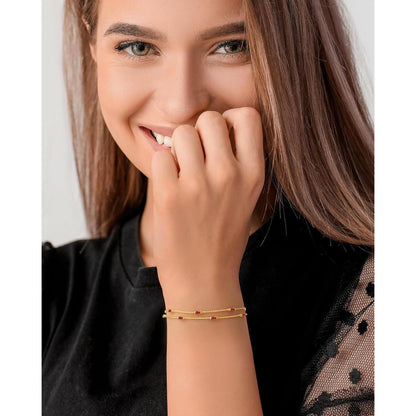 Geschichtetes Damenarmband 925 Silber mit Zirkonia