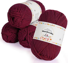 Acrylic Wool Set 200g 5Ply Crochet Yarn Bunte Häkelgarn 4x50g