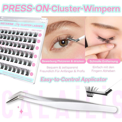 Selbstklebende Wimpern 60 Stück D Curl – Klebefrei & Wiederverwendbar