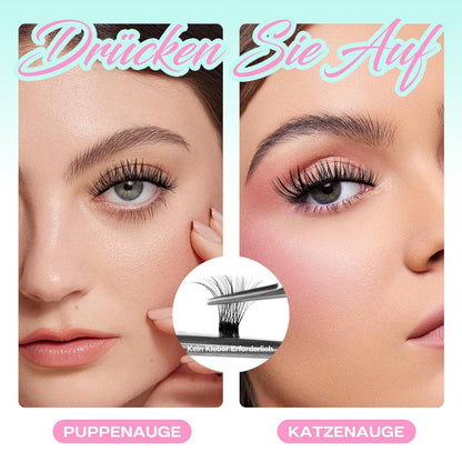 Selbstklebende Wimpern 60 Stück D Curl – Klebefrei & Wiederverwendbar