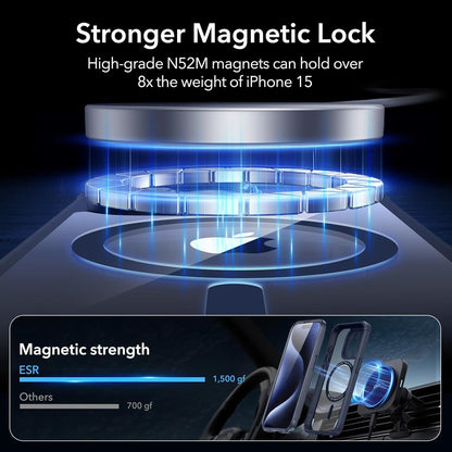 iPhone 15 Pro Hülle MagSafe 360 Grad Stoßfest Kameraschutz Blau