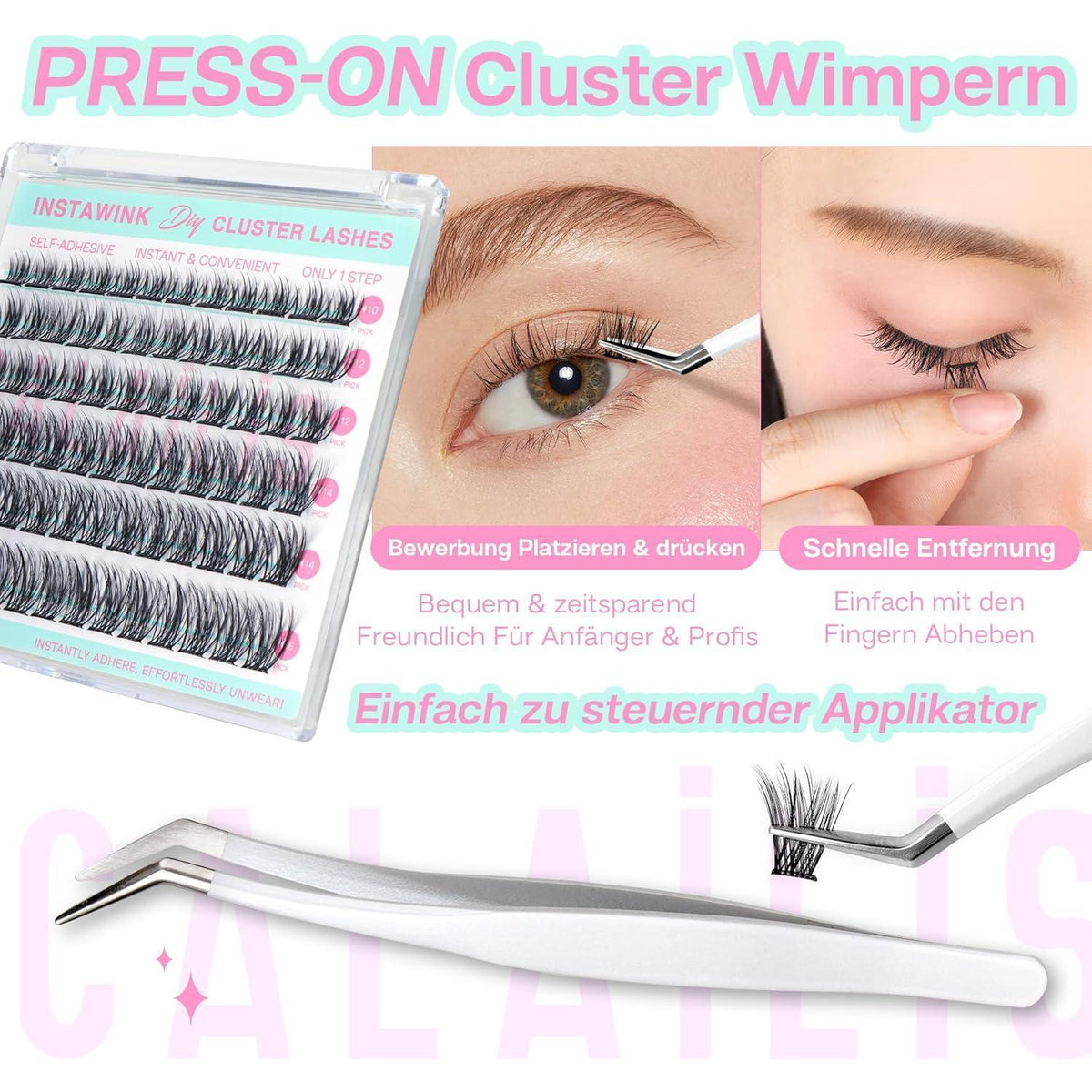 Selbstklebende Wimpern 72 Stück – Klebefrei & Wiederverwendbar