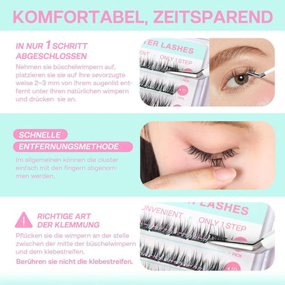 Selbstklebende Wimpern 72 Stück – Klebefrei & Wiederverwendbar