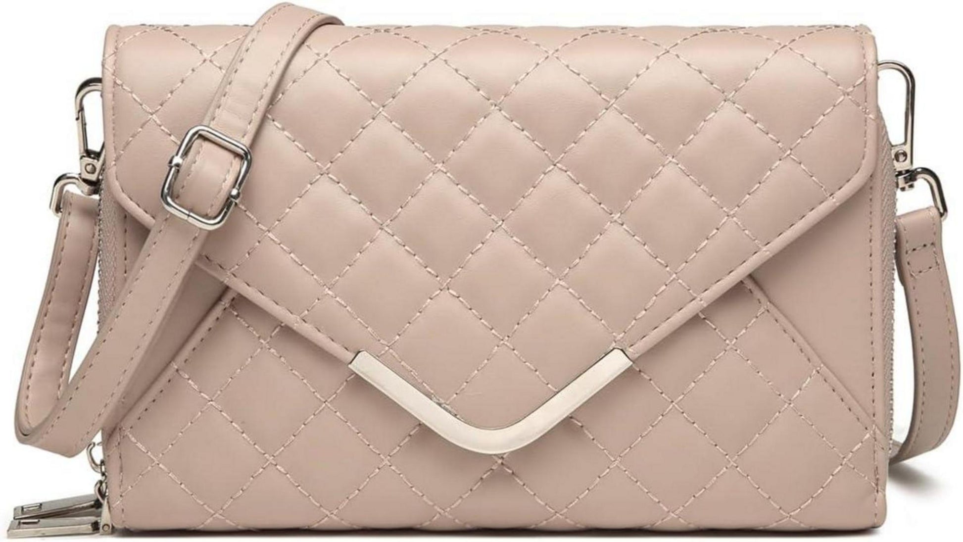 Damen Umhängetasche Klein Leder Gesteppte Crossbody Bag