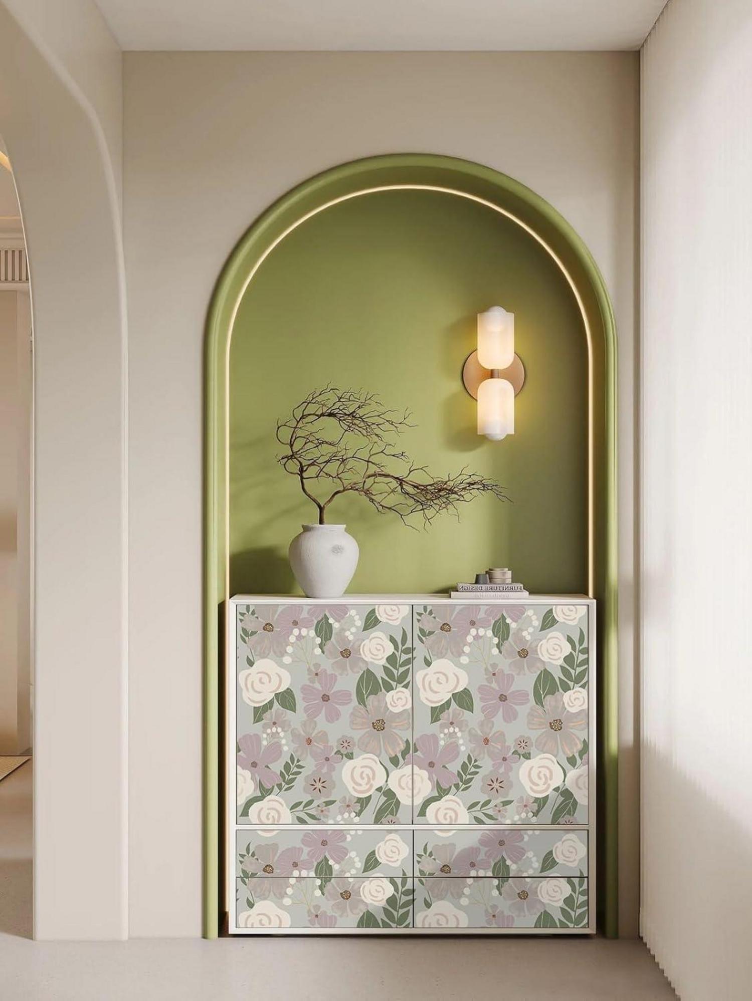 Selbstklebende Tapete Wandpapier Blume PVC Vinyl Klebefolie