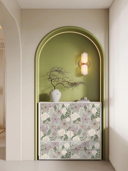 Selbstklebende Tapete Wandpapier Blume PVC Vinyl Klebefolie