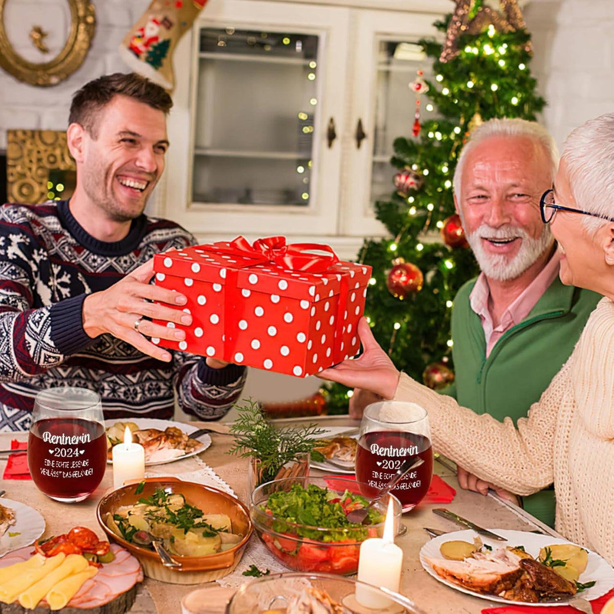 Rentnerin 2024 Weinglas 520ml Rente Pension Ruhestand Geschenk