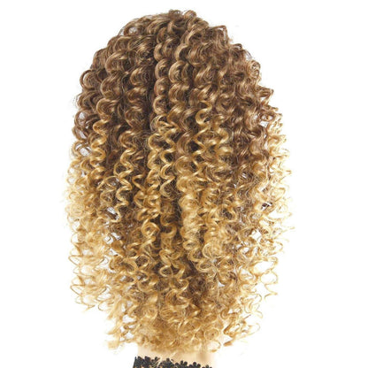 Lockiger Pferdeschwanz Haarteil – Blond-Braun, Verstellbar
